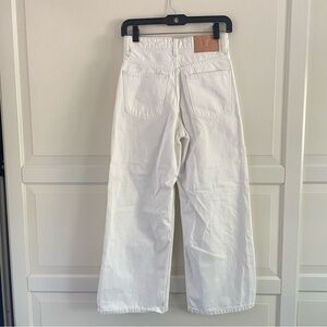 Zara White Wide Leg Button Fly Jeans Size 2 - 26886
